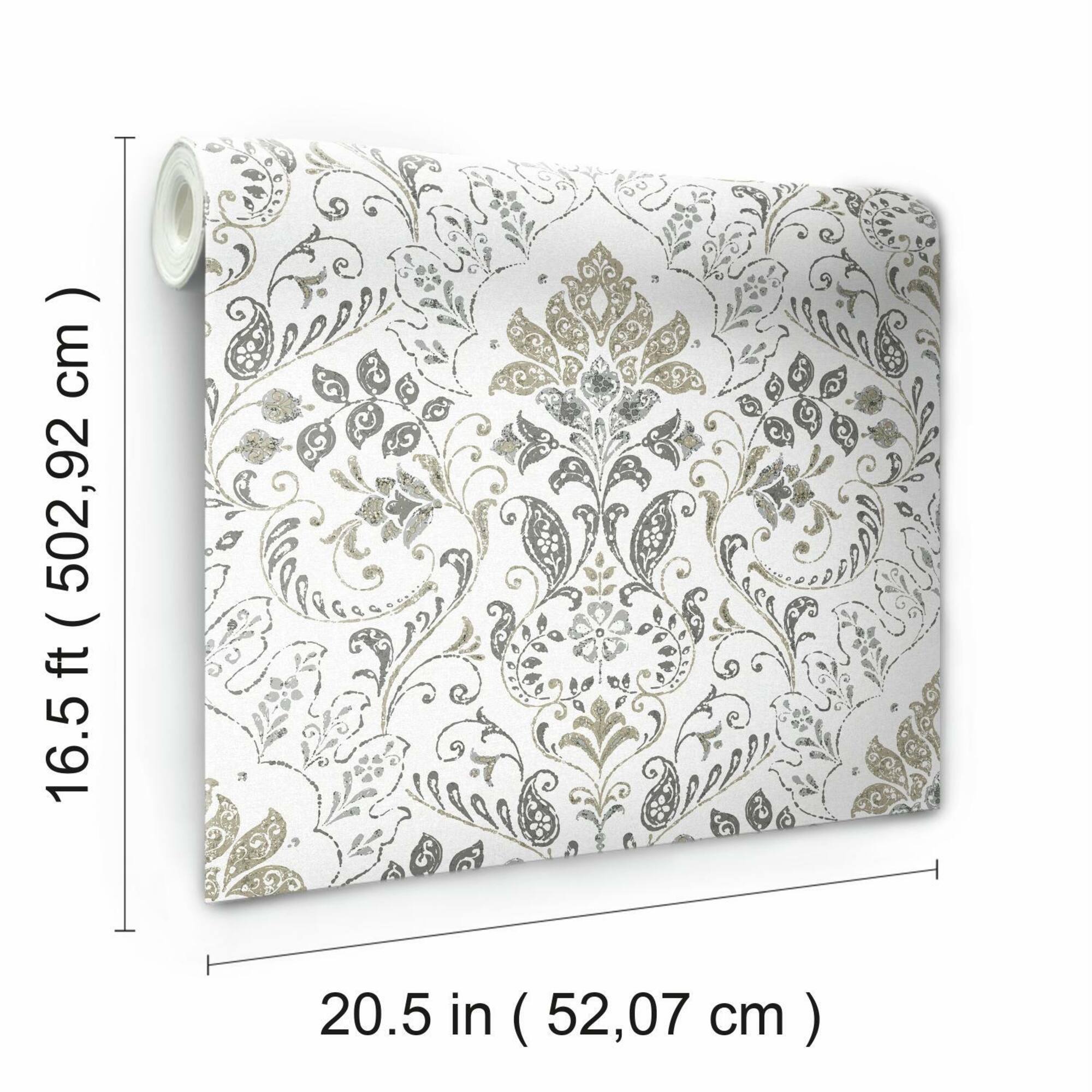 RoomMates Persian Damask Peel & Stick Wallpaper